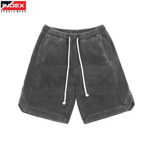 Pantalones Cortos de Algodón Premium con Lavado Ácido para Hombre |   Estilo Urbano de Aspecto Vintage |   Tela Suave y Transpirable |   Ropa Casual Diaria - Product Image 1