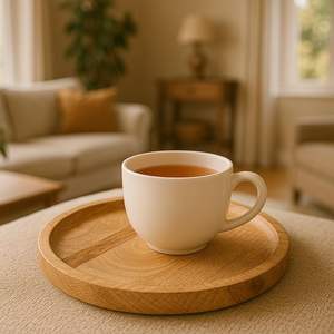 Bandeja de Madera Hecha a Mano de Alta Calidad para Decoración India Tradicional y Contemporánea, Apta para Lavavajillas, para Eventos Elegantes - Product Image 4