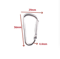 Mousqueton à ressort en acier inoxydable de type D n°5, coloré, de qualité supérieure, à dégagement rapide, pour la randonnée, les sacs à dos et les porte-gobelets