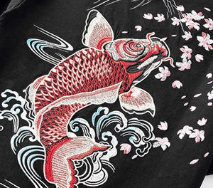 Camiseta bordada de moda para hombre, Camiseta de algodón personalizada con logotipo personalizado, camiseta de manga corta de estilo callejero - Product Image 1