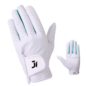 2025 guantes de Golf de mano izquierda de cuero genuino de alta calidad personalizados Cabretta logotipo personalizado correa de muñeca ajustable que absorbe la humedad - Product Image 3