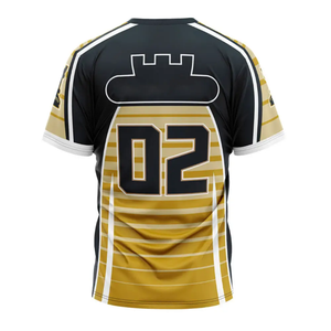 Camiseta deportiva de sublimación para hombre, diseño personalizado, tejido de poliéster transpirable de secado rápido, ropa con logotipo personalizado OEM y ODM - Product Image 2