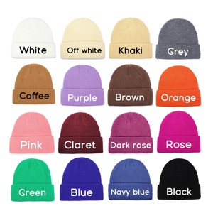 Gorros de Punto Personalizados con Puño, Gorro de Invierno con Logotipo Bordado, Gorros Clásicos para Adultos, Gorros Cálidos al por Mayor, Fábrica de Vietnam - Product Image 6