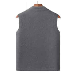 Chalecos y chalecos informales de alta calidad para hombres de algodón transpirable con patrón en la fabricación de fábrica - Product Image 4