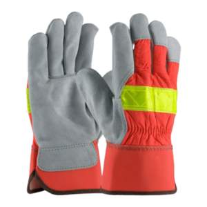 Guantes DE SEGURIDAD DE CUERO dividido de piel de vaca de calidad superior Uso industrial Guantes de construcción resistentes a la abrasión Protección personal - Product Image 1