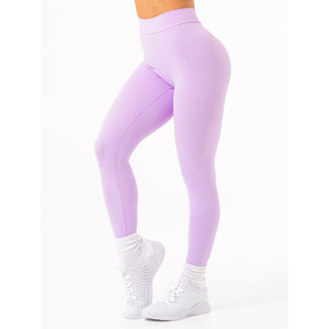 Durable Lilas NKD V Scrunch Leggings Haute Pli Sur Ceinture Avec V Forme Dos Active Wear Mode Gym Leggings Pour Les Femmes - Product Image 1
