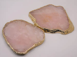 Today <b>Hot</b> Sell Product Agate Coasters Custom <b>Stone</b> Coasters for Drinks Tea Cups Marble Crystal White Agate Slice Coasters - Product Image 3