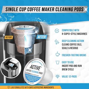 Cápsulas de Limpieza Compatibles con K-Cup ACTIVE, Paquete de 12, Limpiador de Cafeteras de Enjuague Rápido para Keurig 1.0 2.0 Mini - Product Image 4