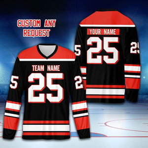 Fabricante de ropa deportiva OEM, camisetas de hockey sobre hielo sublimadas personalizadas, Proveedor de Ropa de equipo a granel, conjuntos de uniformes profesionales - Product Image 2