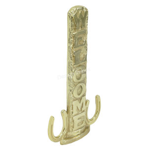 Plaque murale en aluminium massif avec revêtement en laiton doré sculpté à la main Design de bienvenue Plauque murale en métal Accessoires européens - Product Image 4