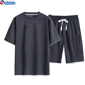 Ensemble de shorts unisexe confortable et respirant en polyester, nouvelle collection d'été, ensemble de jogging personnalisé pour hommes grandes tailles - Product Image 2