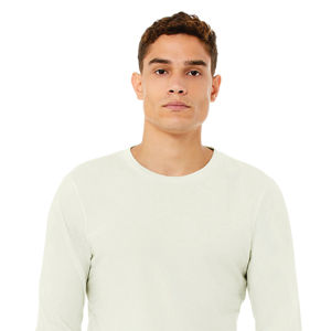 Airlume – T-Shirt manches longues en Jersey de coton peigné et anneau, 32 simple 100% oz Citron classique, col ras du cou, unisexe, 4.2 - Product Image 4