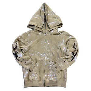 Nouveau sweat à capuche zippé pour hommes Vintage Logo personnalisé Dtg tissu imprimé hommes sweat à capuche zippé 100% coton hommes camouflage sweat à capuche zippé - Product Image 1