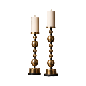 Candelero de diseño antiguo con acabado dorado, accesorios de decoración hechos a mano de alta calidad para el hogar, decoración para el hogar, Hotel y fiesta - Product Image 1