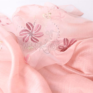 Recién llegado, bufanda de seda bordada a mano con bordado a mano detallado, envoltura de tela suave, elegante y cómoda - Product Image 5