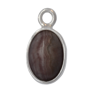 Charme ovale en argent sterling Labrodorite Connecteurs de pierres précieuses colorées avec montage sur lunette en argent - Product Image 3