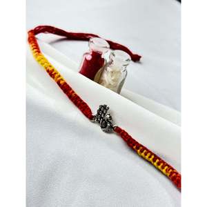 Rakhi en argent 925, motif paon royal, cadeau religieux hindou - Product Image 3