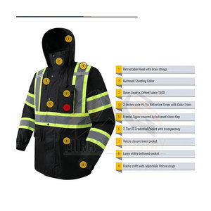 ชุดเซฟตี้อุตสาหกรรมสำหรับงานหนักชุดทำงานสะท้อนแสงทัศนวิสัยสูง - Product Image 2