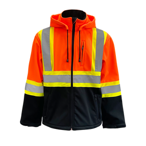 Men Winter High Viz Visibility Softshell Reflective Jacket Traffic Road Warning Hi Viz Padding Workwear <b>Security</b> Jacket - Product Image 1
