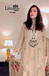 Último diseñador elegante túnica trabajo hecho a mano mangas bordadas con cuello atractivo bordado con trabajo a mano en Kurti Fancy Pant - Product Image 3