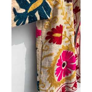 Chaqueta Floral de Satén de Algodón Tejido y Bordado a Mano, Cuello Mandarín, Manga Larga, Ropa de Abrigo de Primavera, Estilo Prairie Chic - Product Image 4