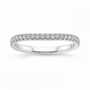Anillo de media eternidad atemporal con diamantes cultivados en laboratorio de 0.25 ct TW, oro macizo de 14K, color FG, claridad VS, 20 diamantes, joyería al por mayor - Product Image 2