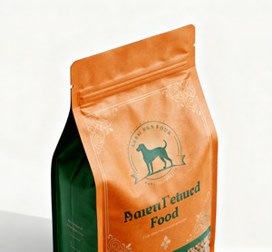 Op maat gemaakte logo 8-zijdige verzegeling platte bodem aluminiumfolie vochtbestendige recyclebare staande pouch voedselveilige ritssluiting hondenvoer - Product Image 4