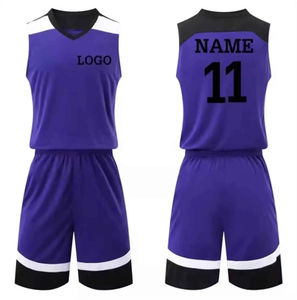 Conjuntos de Uniformes de Baloncesto Retro de Alta Calidad 2026, Estampado por Transferencia de Calor, Ribete de Punto Acanalado Personalizado, Unisex, 100% - Product Image 6