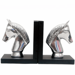 Sujetalibros de Escultura de Caballo de Metal Negro de Aluminio, Diseño Art Deco, Juego de 2 Piezas, Regalo de Mesa, Decoración de Biblioteca de Lujo - Product Image 3