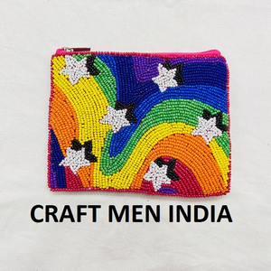 2025 Latest New Hot Selling Indian Handmade Beaded POUCH Coin <b>Purse</b> Zipper Closure Canvas Lining <b>for</b> Party Evening Hot <b>Girls</b> - Product Image 3