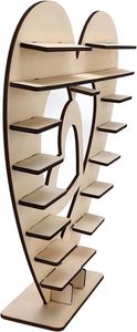 Soporte de madera para chocolate Fácil montaje Soporte para cupcakes Respetuoso con el medio ambiente en forma de corazón para fiesta para boda - Product Image 3
