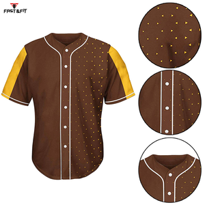 2025 nouveauté chemises de Baseball conçues sur mesure de haute qualité 100% Polyester unisexe taille adulte haut tendance nouvelle mode imprimé - Product Image 4