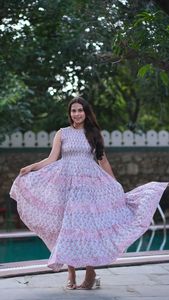 ชุดเดรสยาวทรงบานมีสไตล์สำหรับผู้หญิงชุดเดรสยาวพิมพ์ลายดอกไม้แขนสั้น6XL ออร์แกนิกและเซ็กซี่มีคุณภาพดีแบบใหม่ - Product Image 2