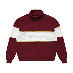 Camiseta de polo clásica para hombre con manga larga, media cremallera y logotipo frontal para correr o ropa informal - Product Image 2