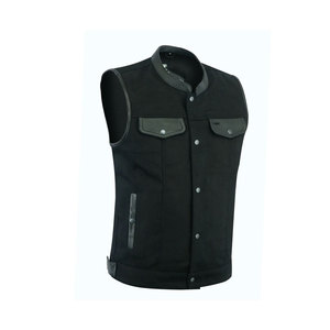 Chaleco de cuero de vaca genuino para hombre Diseño personalizado de moda Chaleco de cuero de motorista Chaleco negro Motocicleta y carreras de autos - Product Image 5