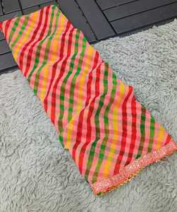 Moderno y elegante listo para usar traje indio elegante importado Georgette Sari blusa seda bodas fiestas indio exportador proveedor - Product Image 4