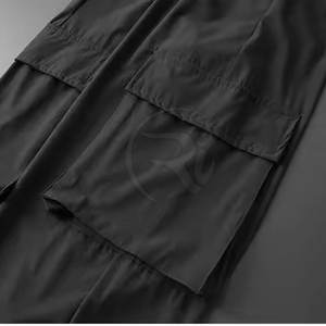 Nylon Baggy <b>Trousers</b> For <b>Men</b> With Elastic Waistband And Street Style Look straight Nylon Baggy <b>Trousers</b> - Product Image 5