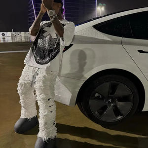 T-shirt unisexe en coton épais 100 % personnalisable avec impression, style streetwear, épaules tombantes, pour hommes – Vente en gros de haute qualité - Product Image 5