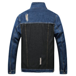 Offre spéciale Veste en jean à capuche d'hiver pour homme Tissu tricoté respirant et décontracté conçu sur mesure avec logo à l'avant - Product Image 2