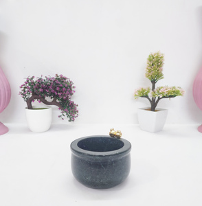 Cuenco de salsa sencillo con decoración de mármol moderno hecho a mano, plato de servicio ecológico con textura de plato de ensalada para uso doméstico o hotelero - Product Image 4