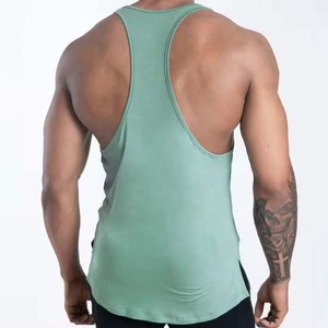 Débardeur de fitness décontracté pour hommes, sans manches avec logo personnalisé, gilet de sport en coton, respirant, entraînement, course à pied, musculation, grande taille - Product Image 2
