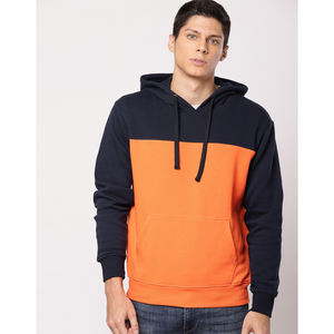 Dernier style de sweat-shirts pour hommes, automne, bicolore, 100% coton, coupe classique, poches kangourou, broderie, écologique, anti-froissement, long - Product Image 6