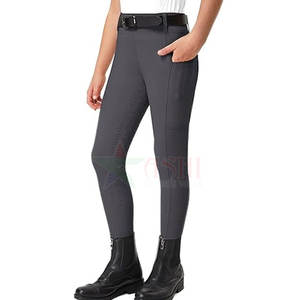 Leggings d'équitation pour femmes, haute élasticité, siège complet, adhérence en silicone, imperméables, coupe-vent, spandex/polyester, vente en gros - Product Image 1