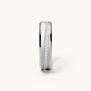 Bague de mariage Channel 5 mm en or 14 carats avec diamant de laboratoire - Product Image 4