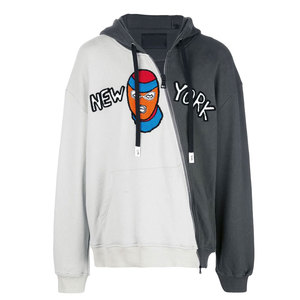 Sweat à capuche pour homme en coton épais 300 GSM brodé, doublure 100 % coton, manches longues, style streetwear - Product Image 1