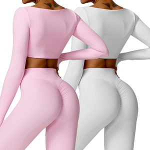 Conjunto Deportivo de Alta Calidad en Oferta, Leggings de Cintura Alta, Traje Deportivo de Manga Larga, Ropa Deportiva para Gimnasio, Ropa Deportiva para Mujer, Conjunto de Yoga - Product Image 2