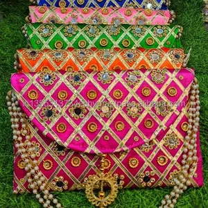 Bolso de mano de diseñador para mujer, precioso bolso de mano bordado con espejo, de noche, novedad - Product Image 1