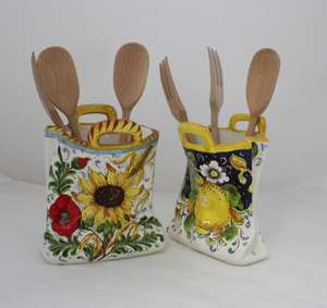 Porte-ustensiles en céramique écologique de haute qualité |   Support de rangement pour cuillères et spatules de cuisine |   Comptoir minimaliste compatible lave-vaisselle - Product Image 5