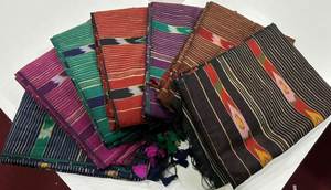 Premium doux Ikkat coton soie tissu longue longueur brodé travail traditionnel Saree Blouse fournisseur indien prix en gros - Product Image 6