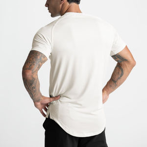 T-shirt uni à manches courtes et séchage rapide en polyester spandex ultra doux vierge personnalisé taille US T-shirts de sport pour hommes T-shirt pour hommes - Product Image 2